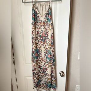 Lucky Brand Floral Maxi Dress - Cream and Multicolor
